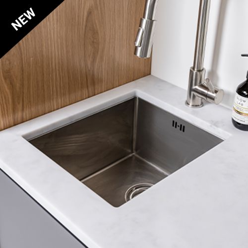 Petite Stainless Steel Inset Sink by Laundry