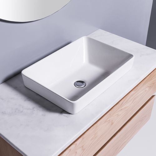 Sleek Rectangle Semi-Recessed Basin by VCBC