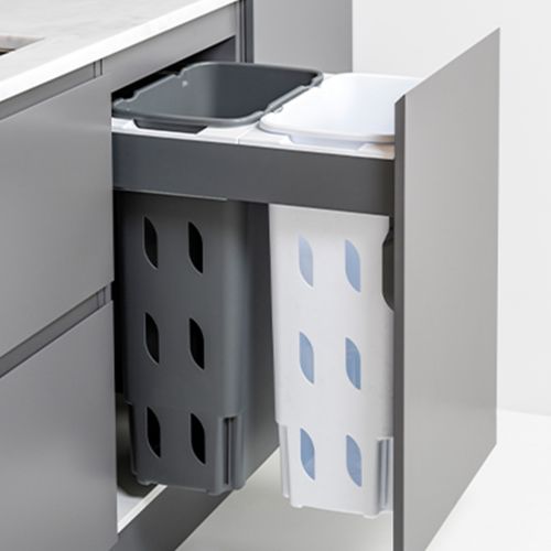 Modern Accessory Cabinet, Double Hamper by Laundry