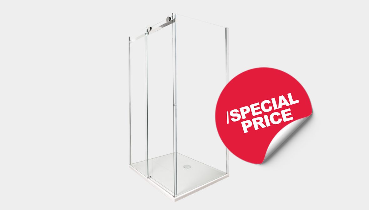 1400 x 900 Central Sliding Shower Package