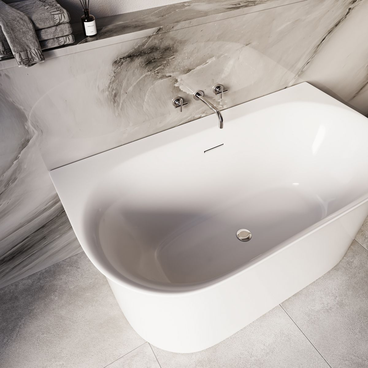 Cursa 1500 Back-To-Wall Bath