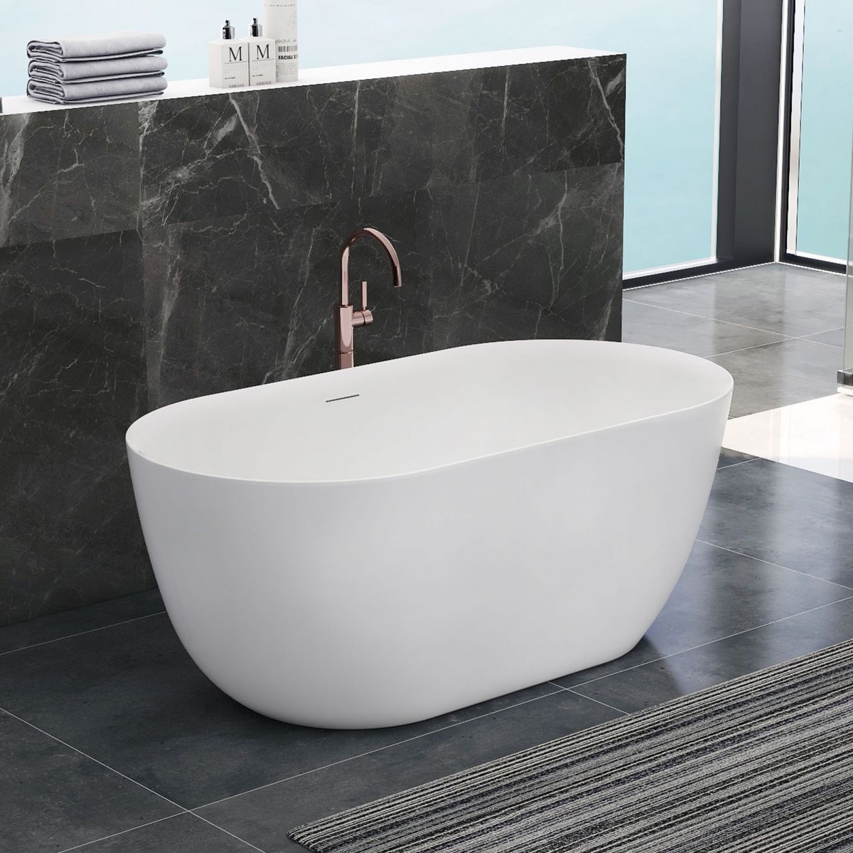 Oval 1500 Matte Freestanding Bath