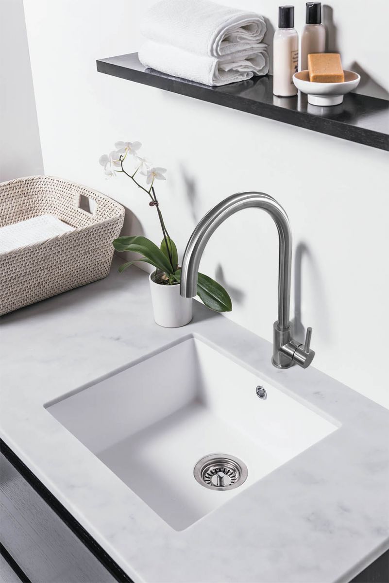 Stainless Steel Gooseneck Sink Mixer