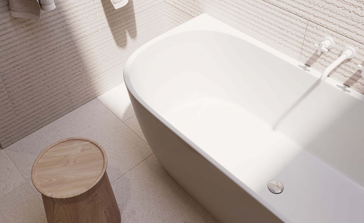 Oval Back-To-Wall Bath