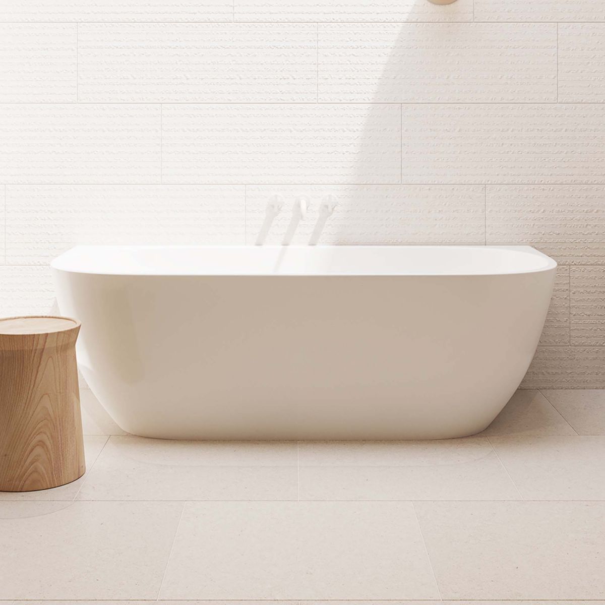 Oval Back-To-Wall Bath