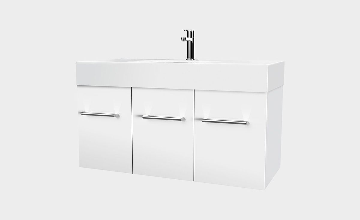 Splash 900 Wall-Hung Vanity 2 Doors 1 Drawer - DISCONTINUED